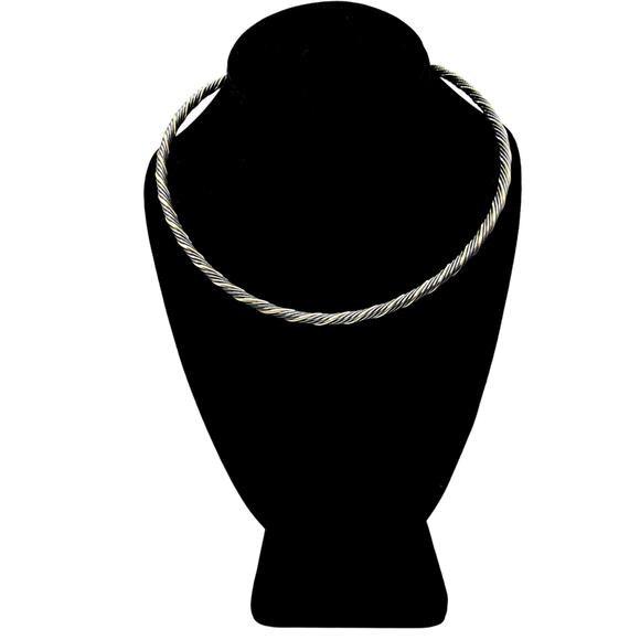 DAVID YURMAN Women's Vintage Blackened 18k Gold Twisted Cable Collar Necklace - Picture 3 of 7